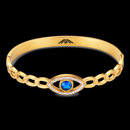 Personalised Insignia Eye Bracelet-Gold