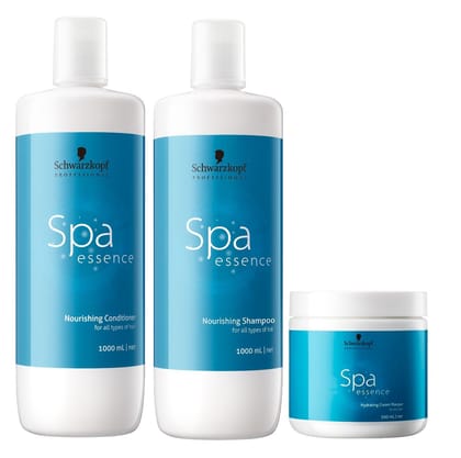 Schwarzkopf Professional Bonacure Scalp Genesis Spa Essence Nourishing Shampoo, Conditioner with Hydrating Cream Masque Combo