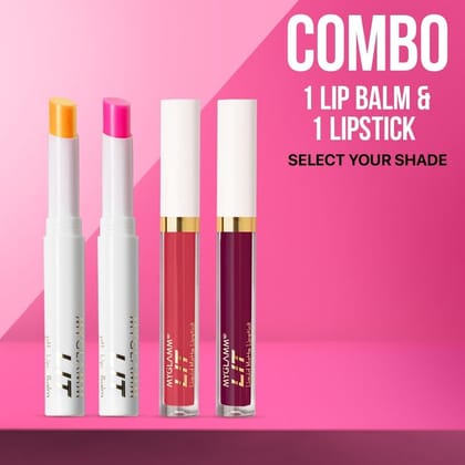 LIT - pH Lip Balm And LIT Liquid Matte Lipstick Exclusive Combo | Creamy, Hydrating Lip Balm &  Long Lasting, Smudge-proof Lipstick