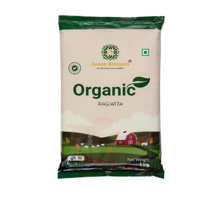 Organic Ragi Atta / Finger Millet Flour - 10 Kg , ( Pack of 10, 1 Kg ) I Green Blossom (Weight - 10kg) by green blossom agritech ventures private limited