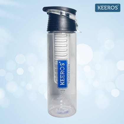 Keeros Fruit & Tea Infuser Detox Water Bottle, BPA Free, Food Grade Plastic, Leak Proof, Durable, Non-Toxic Water Bottle for Office, Gym, 800 ml