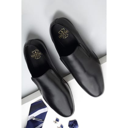 RedTape Men's Black Slip-On Shoes