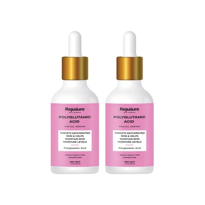 Rejusure Polyglutamic Acid Facial Serum Targets Dehydrated Skin  Helps Maintain Skin Moisture Levels  30ml Pack of 2-Rejusure Polyglutamic Acid Facial Serum Targets Dehydrated Skin & Helps Mainta