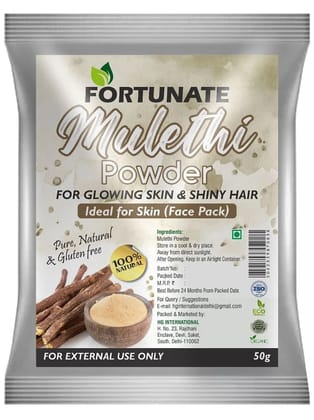 Natural Organic Mulethi Powder Glycyrrhiza Powder For Hair and Skin Care