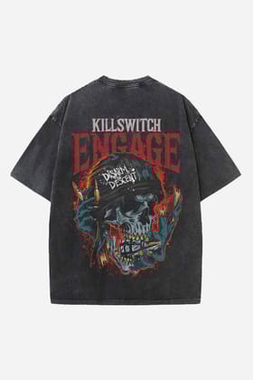 Killswitch Engage Designed Oversized T-shirt-XL / Vintage Black
