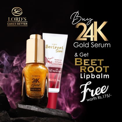 24k Gold Serum (25Ml) + Free Lord’s Beetroot Lip Balm (10g)