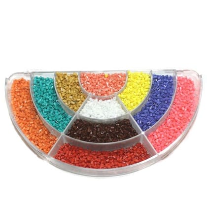 10 Pcs, Jewellery Making Mix 2 Cut Seed Beads DIY Kit Multi Color-MultiColor