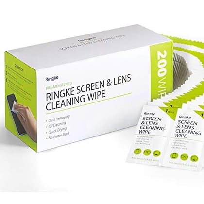 Ringke Screen and Lens Cleaning Wipes, 200 (50 x 4 Pack)