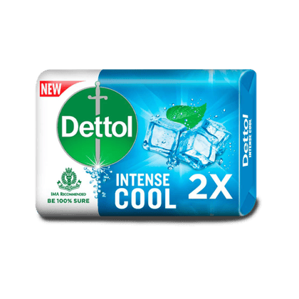 Dettol Intense Cool Bathing Soap Bar - With Menthol, Provides Germ Protection, 70 gm Pack