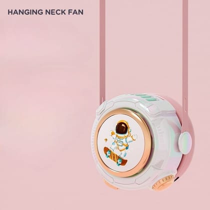 Neck Hanging Fan Space-Pink