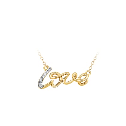 Senco Gold 14K Yellow Gold Love in the Air Diamond Pendant (Gold Weight - 1.1 g / 0.07 carat / HI-SI)