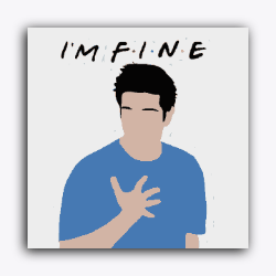 I'm Fine-Canvas Board