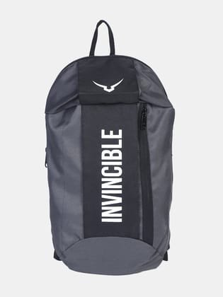 Invincible Polyester Running Bag Grey-Black 10 Litre Mini Back Pack-Black_Grey