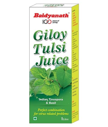 Baidyanath Giloy Tulsi Juice - 1 Ltr (Pack of 3)