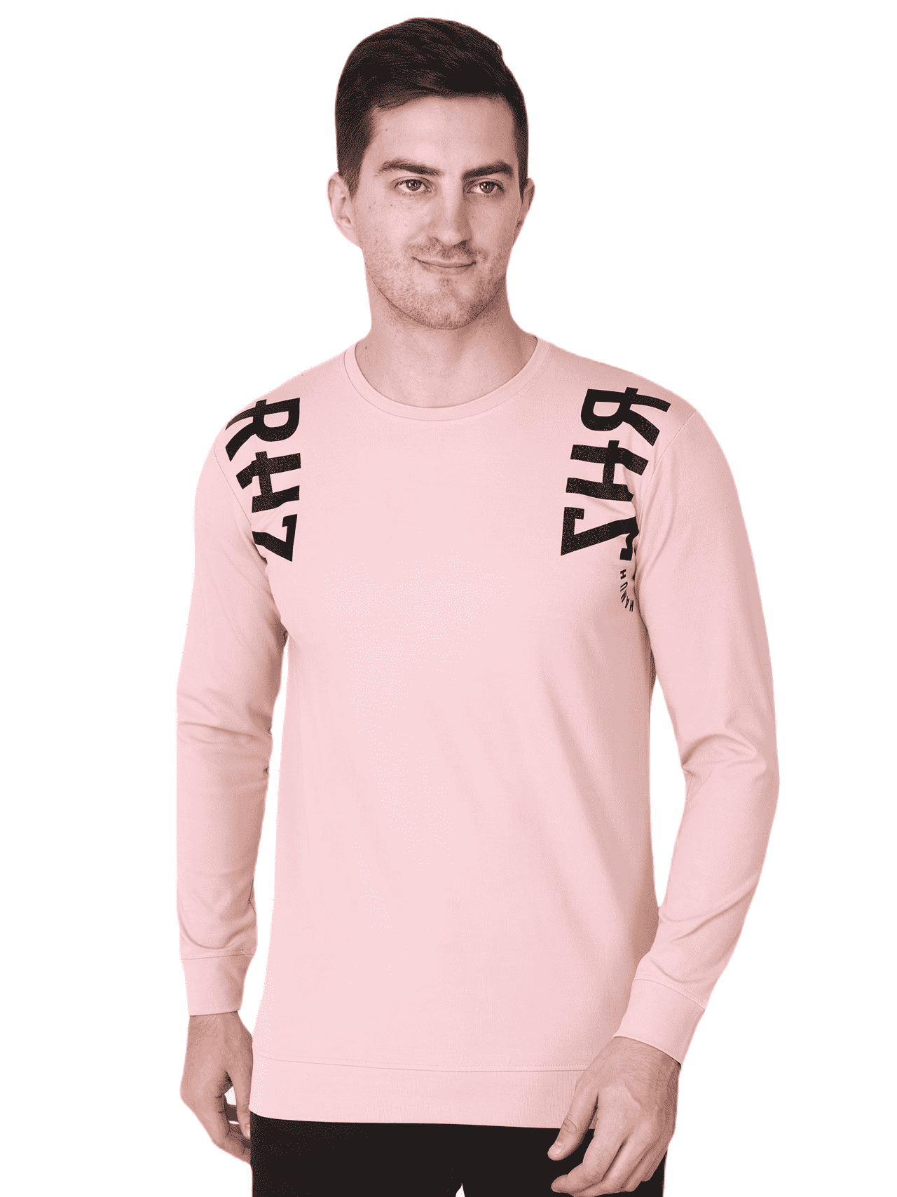Albion  Mens Winter Peach Round Neck Sweatshirt