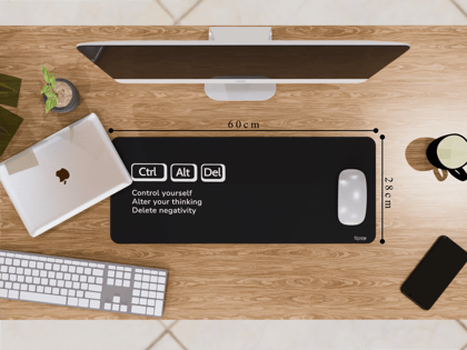 "Ctrl+Alt+Del motivation" Gaming Mousepad – Elevate Your Gaming Experience-Medium (28CM X 60CM)