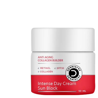 Dermistry Anti Ageing Collagen Builder SPF30 Retinol Hyaluronic Acid Sun Block Day Face Moisturizer Cream I Lifts Fine Lines & Wrinkles I Hydrating Skin Nourishing Age Protect I Firming Renewal 50ml