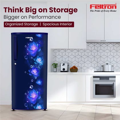 Feltron 190 Ltr 1 Star Direct Cool Refrigerator (Blue Flower Texture)