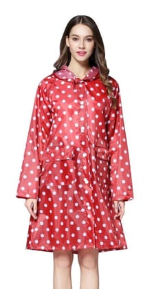 Romano nx 100% Waterproof Heavy Duty Double Layer Hooded Long Raincoat Women in a Storage Bag-Medium