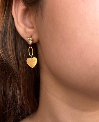 Amor Fati 18k Gold Plated Drop Earrings