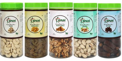 DRY FRUITS COMBO 1.25 KG  PACK  250G X 5 PC