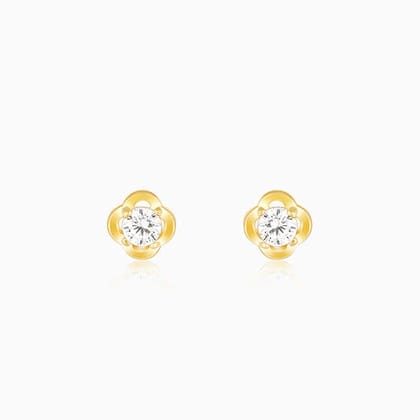 Golden Mini Floral Earrings