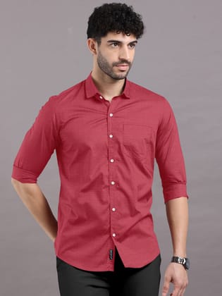 Plain Coral Red Shirt-39 - M