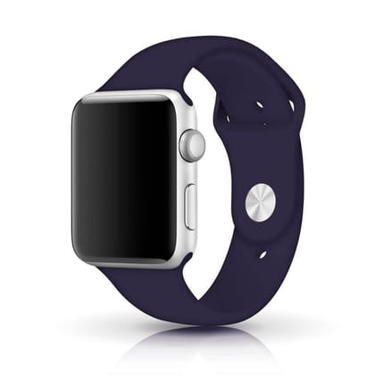 Sports Silicone Band for iWatch 42mm | 44mm | 45mm |-S / M / Midnight Blue