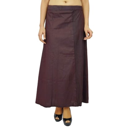 Singhania Clothing woman's Elegant Look Ethnic Wear Cotton Petticoat Coffee Pack of 1