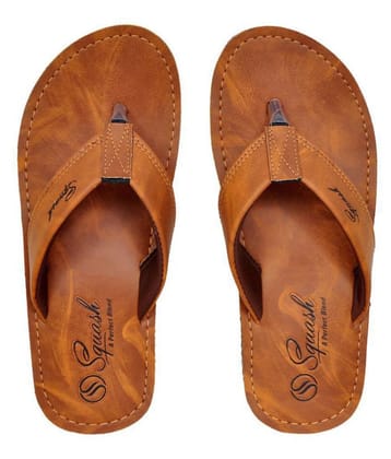 Squash - Tan  Synthetic Thong Flip Flop - None