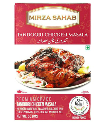 Mirza Sahab Tandoori Chicken Masala Instant Mix 50 gm Pack of 4