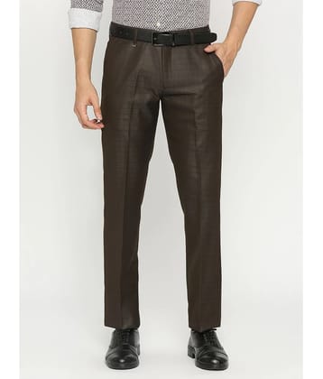 Solemio Slim Flat Mens Formal Trouser - Brown ( Pack of 1 ) - None