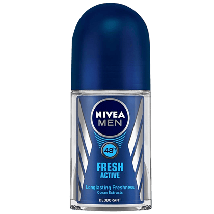 Nivea Men Roll On Deodorant - Fresh Active, For Men, 50 Ml Can