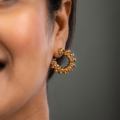 Classic Spiral Gold Hoop Earrings