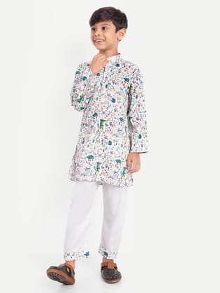 Kurta Pyjama Set _ Multicolor