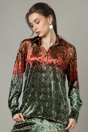 Neofaa's Next Generation Luxe Velvet Shirt-XXS / Red / SH00030-DPIVT07-2-NIL-NIL-NIL-NIL-THR016-FS02-NIL-BT01-13-NIL-NIL