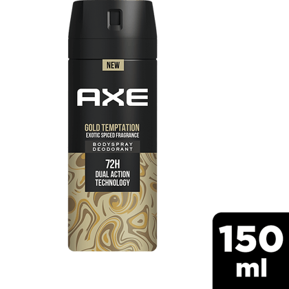 Axe Gold Temptation - Long Lasting Deodorant, Body Spray, For Men, 150 Ml