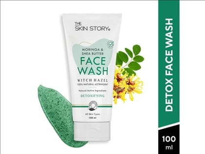 Moringa & Shea Butter Pore Minimizing Face Wash For Deep Cleansing, Non Drying (100 ML)