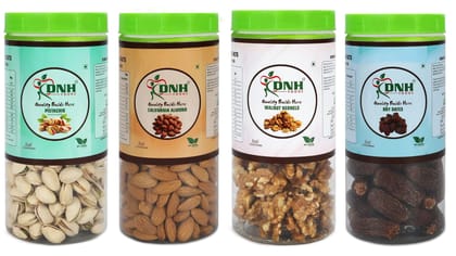 DRY FRUITS COMBO 1 KG  PACK  250G X 4 PC