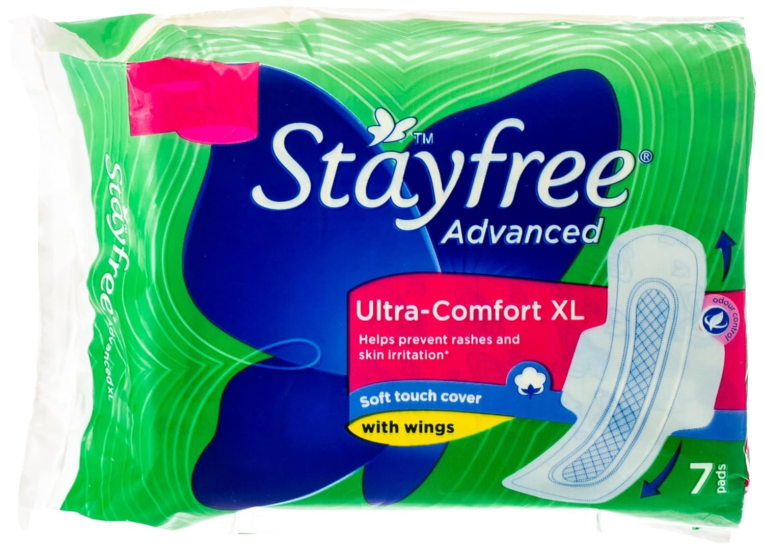 Stayfree Advanced Xl Ultra Comfort Sanitary Napkins With Wings (7 Count) Pack Of 1