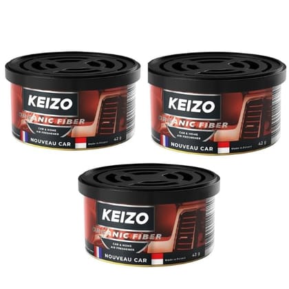 KEIZO Organic Fiber Nouveau Car  Pack of 3