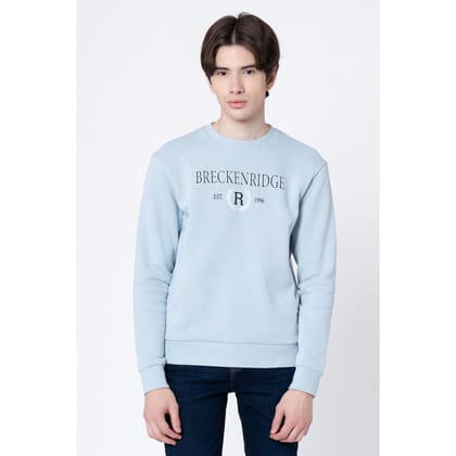 Red Tape Men's Light Blue Printed Sweatshirt