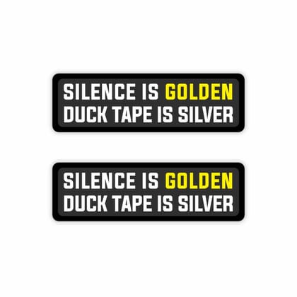 Silence is Golden, Duck Tape is Silver Sticker by StealthMark - Pack of 2