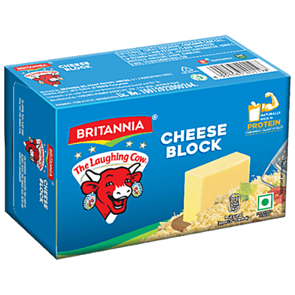 Britannia Processed Cheese Block - Goodness of Cow's Milk, 400 g Carton