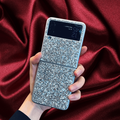 Bling Glitter Sequin Cover-Samsung Galaxy Z Flip 3 / Elegant Silver