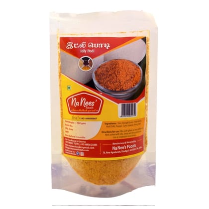 Idly Chili Powder | Idly Dosa Chutney Powder | Idly Milagai Podi | 100 g Pack (Weight - 100g) by NaNee's Foods