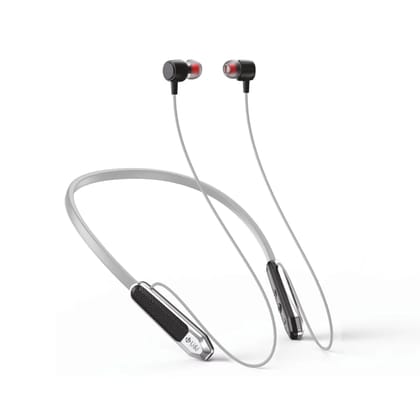 U&i Chill 23 Hours Music Time Bluetooth Neckband with ENC, IPX4 Water Resistance, Shockproof and 9D Stereo Quality-Grey
