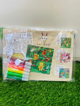 Kids Coloring Mat-Zoo