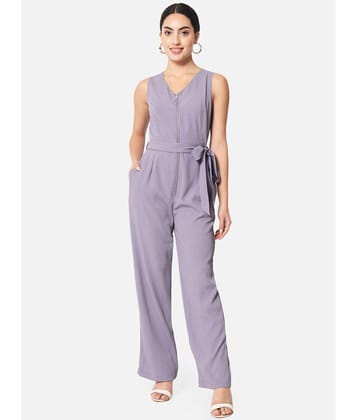 ALL WAYS YOU - Purple Crepe Regular Fit Womens Jumpsuit ( Pack of 1 ) - None