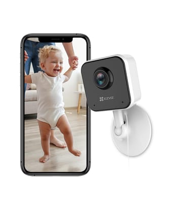 EZVIZ H1C 2MP by Hikvision 1080p Wireless Smart Home Camera, Night Vision, Sound Alerts, Two Way Talk, MicroSD Card Upto 512GB- White